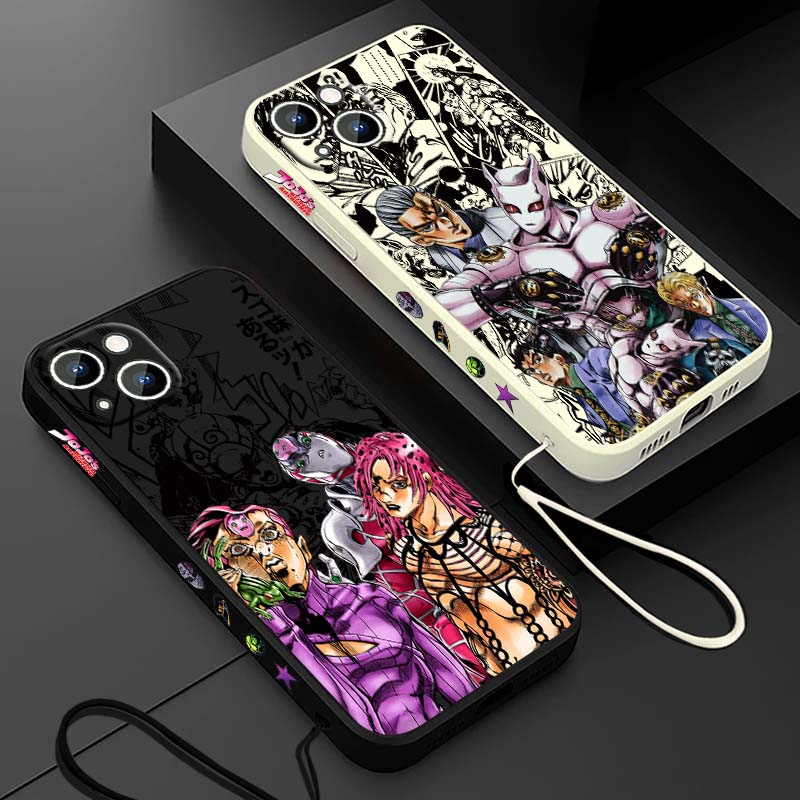 Apple Iphone 15 Pro Max - Anime JOJO Schurkin Diavolo Dio Flüssigseil-Handyhülle