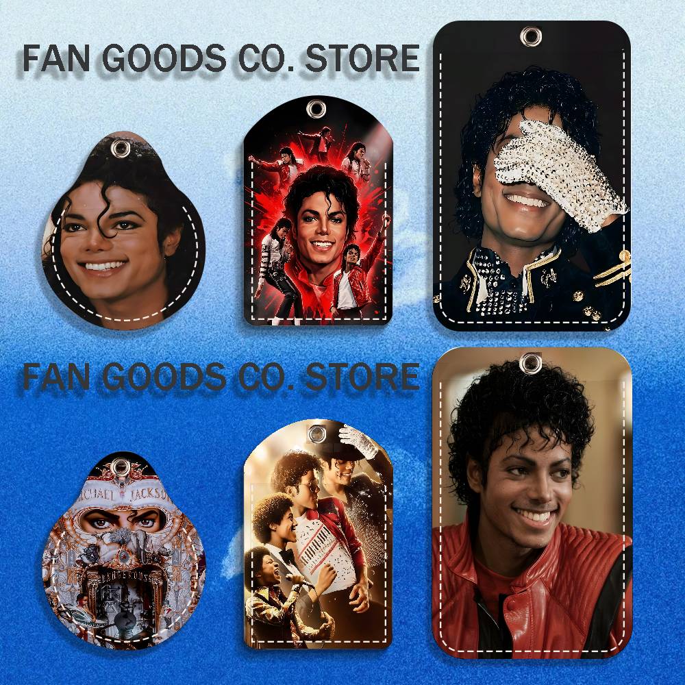Airtag Holder Case - Michael J-Jackson PU-Leder Kartenhalter Schlüsselanhänger Schlüsselring