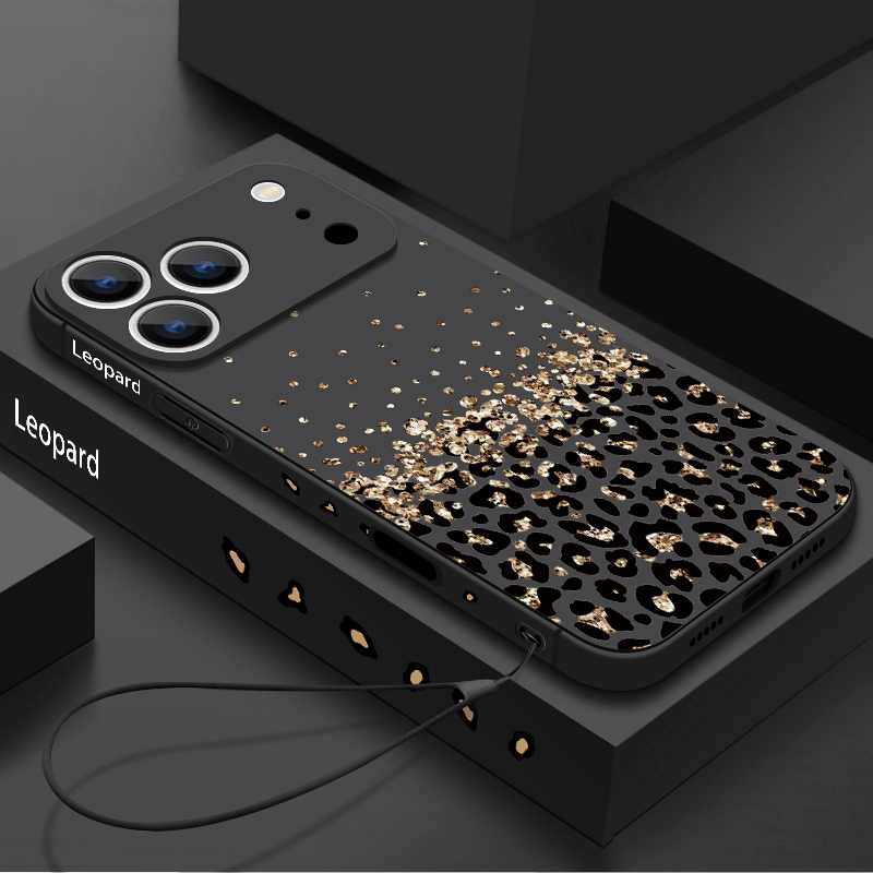 Phone Accessories List - Leopardenmuster-Schlüsselband-Handyhülle für iPhone 17 Pro Max