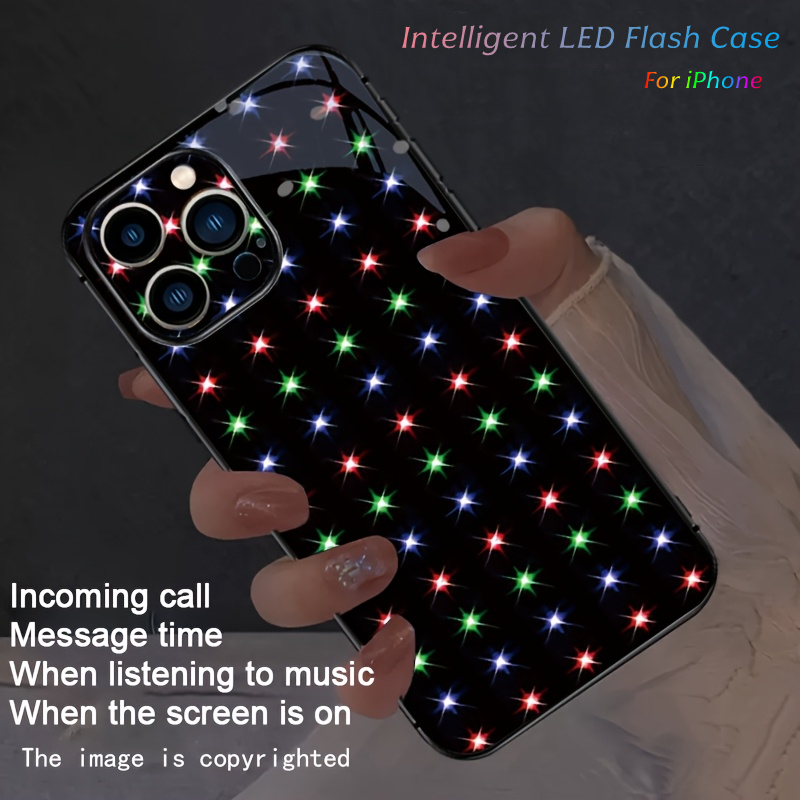 Led Flash Case - Glänzende sternenklare LED-Licht-bunte Anruf-Blitz-Telefonhülle für iPhone