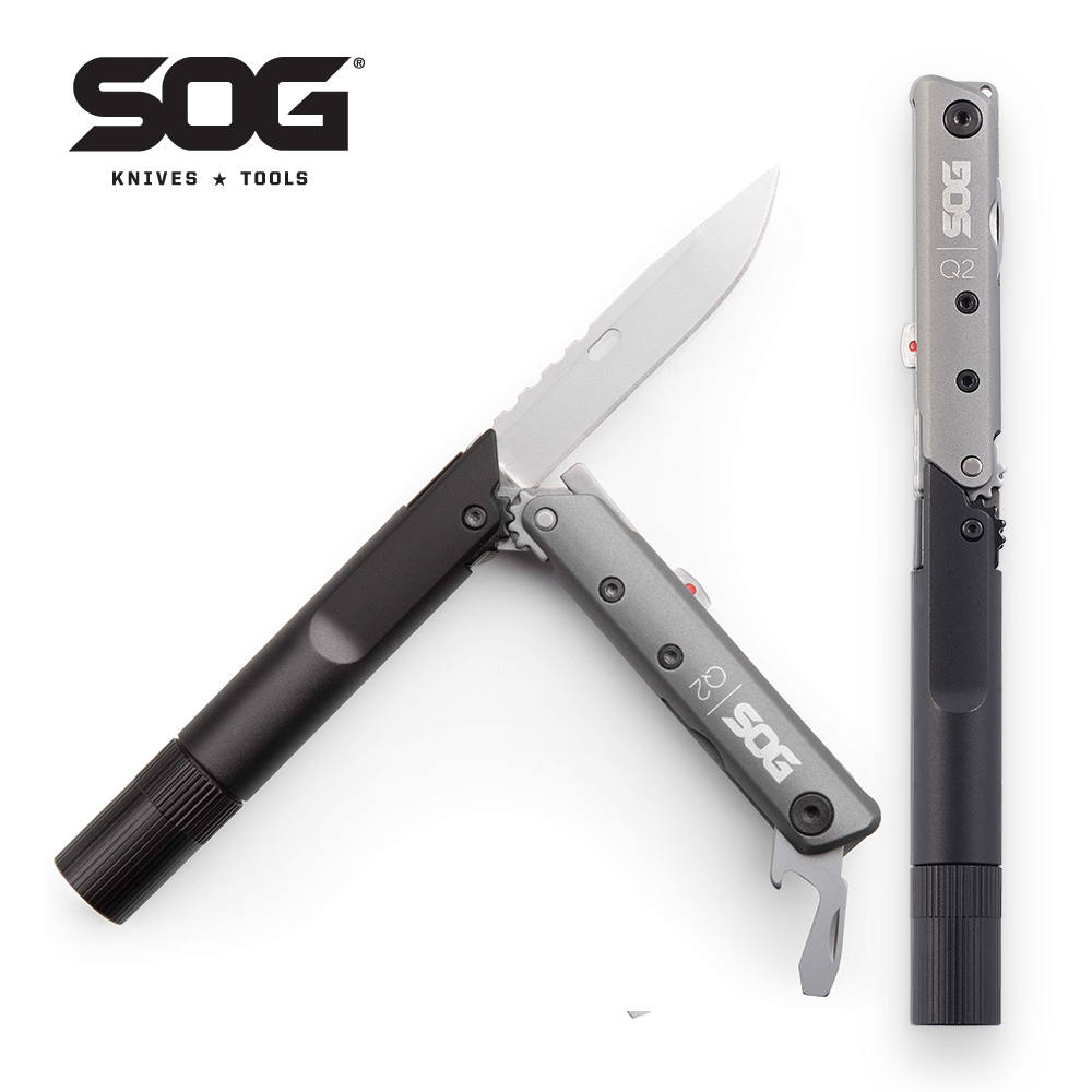 Led Flash Case - SOG BATON Q2 4-in-1-Multitool-Stift, kleine Klappwerkzeuge,