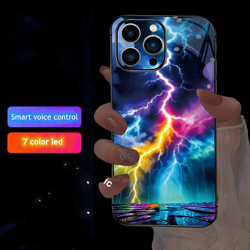 Led Flash Case - Landschaft Regenbogen LED Telefon Fall für