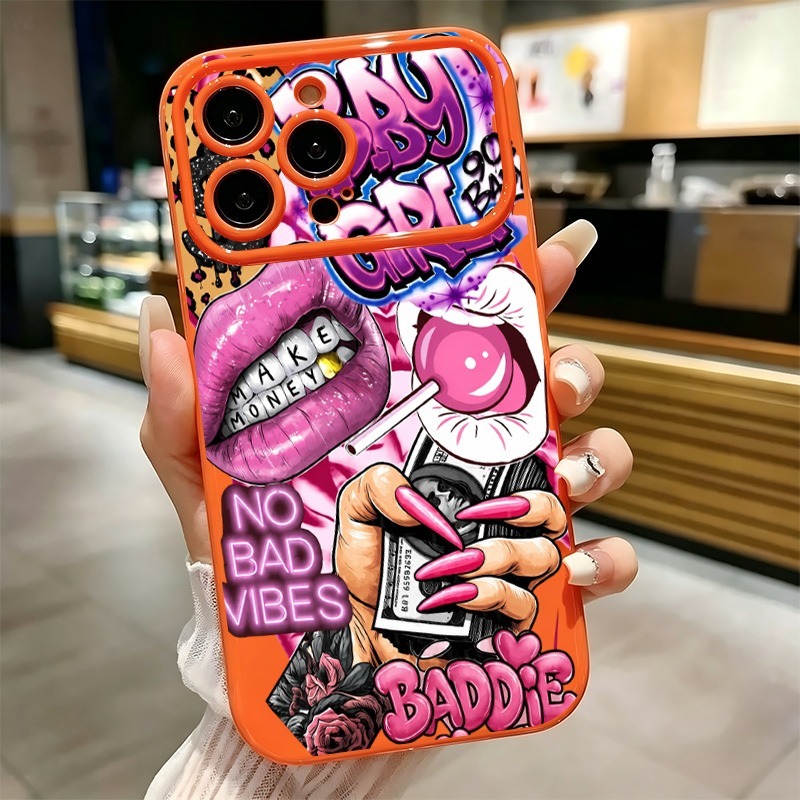 Hip-Hop Rosa Lippen Baby Girl  – Phone Accessories List Bewertung und Preis