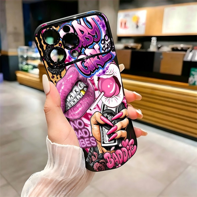 Hip-Hop Rosa Lippen Baby Girl  – Phone Accessories List Bewertung und Preis