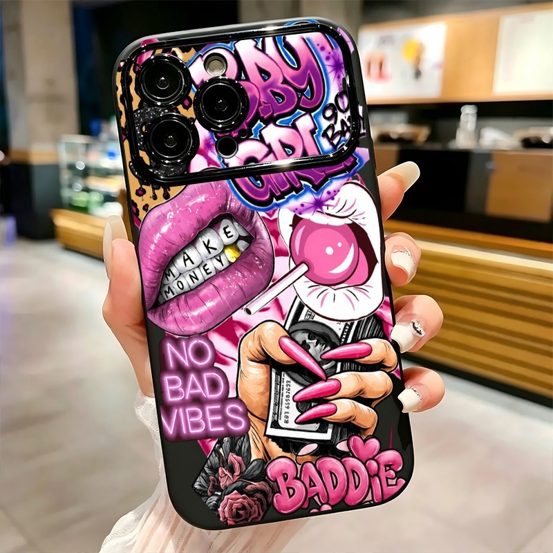 Hip-Hop Rosa Lippen Baby Girl  – Phone Accessories List Bewertung und Preis