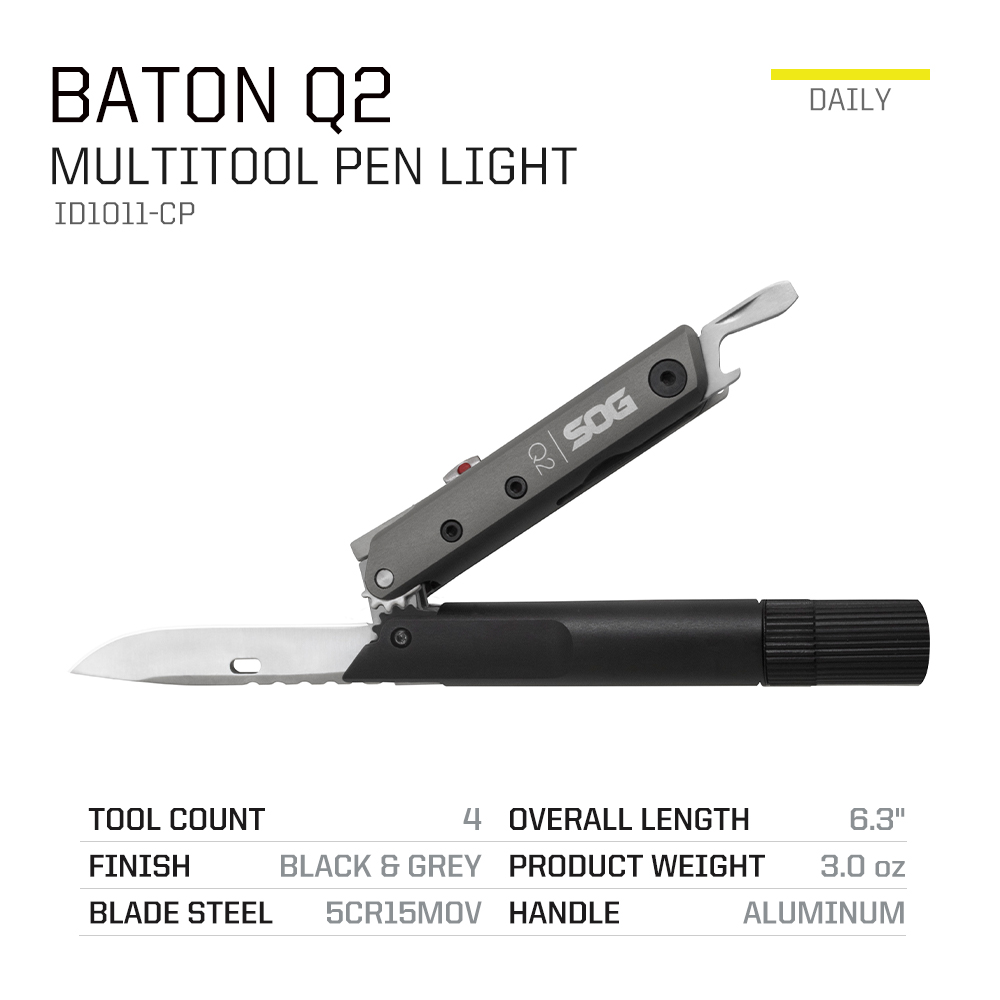 SOG BATON Q2 4-in-1-Multitool- – Led Flash Case Bewertung und Preis